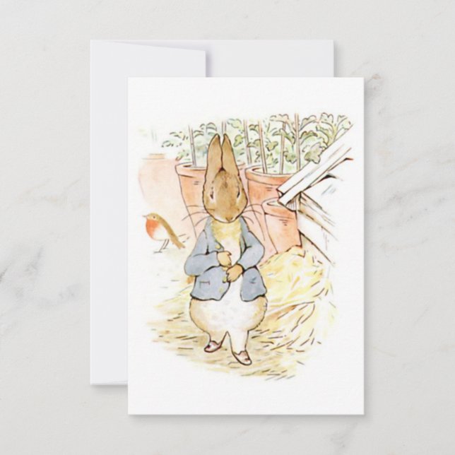 Carte Peter Rabbit dans le jardin (par Beatrix Potter) (Devant)