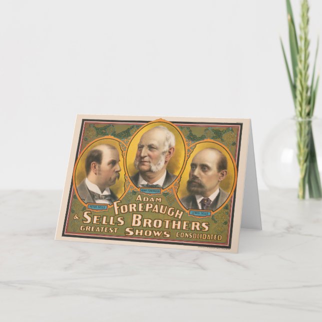 Carte Peter Sells, Adam Forepaugh Et Lewis Sells (Devant)