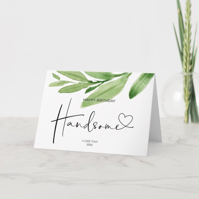Carte Petit ami Cadeau Joyeux Anniversaire Amour Handsom (Devant)