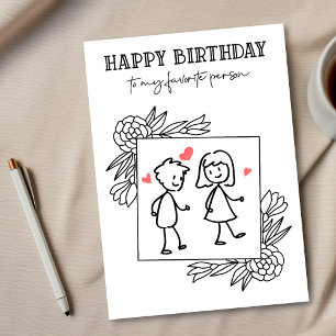 Carte Petit ami d'anniversaire drôle à ma personne préfé