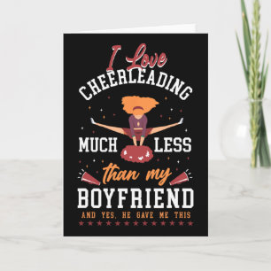Carte Petit ami de Cheer Cheerleading j'aime Cheerleadin