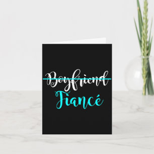 Carte Petit ami fiancé couple fiançailles engagé homme
