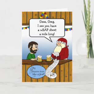 Carte Petit ami Funny Merci pour cadeau de Noël
