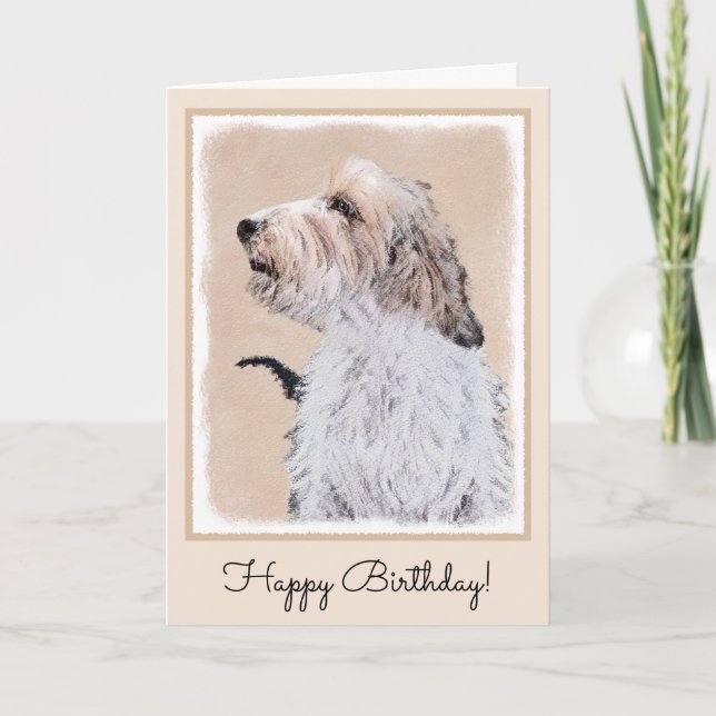 Carte Petit Basset Griffon Vendéen Peinture - Chien Art (Devant)