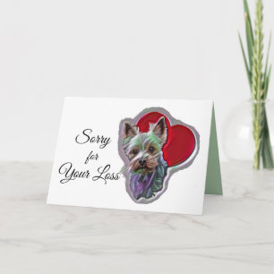 Carte Petit Blue Gold PopArt Yorkshire Yorkie Terrier