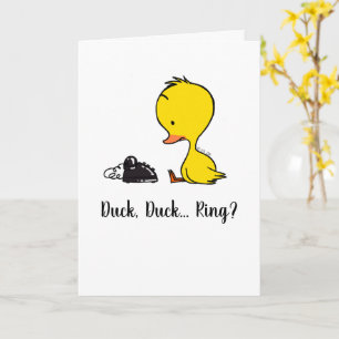 Carte Petit canard attendant au téléphone