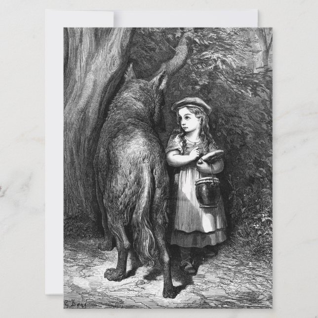 Carte Petit chaperon rouge rencontre le Vieux Père Wolf (Devant)