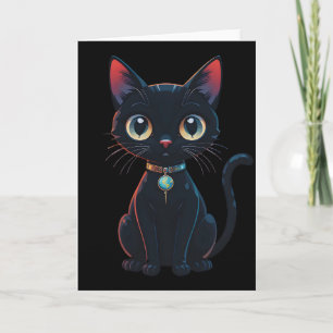 Carte Petit Chat Noir Effrayant