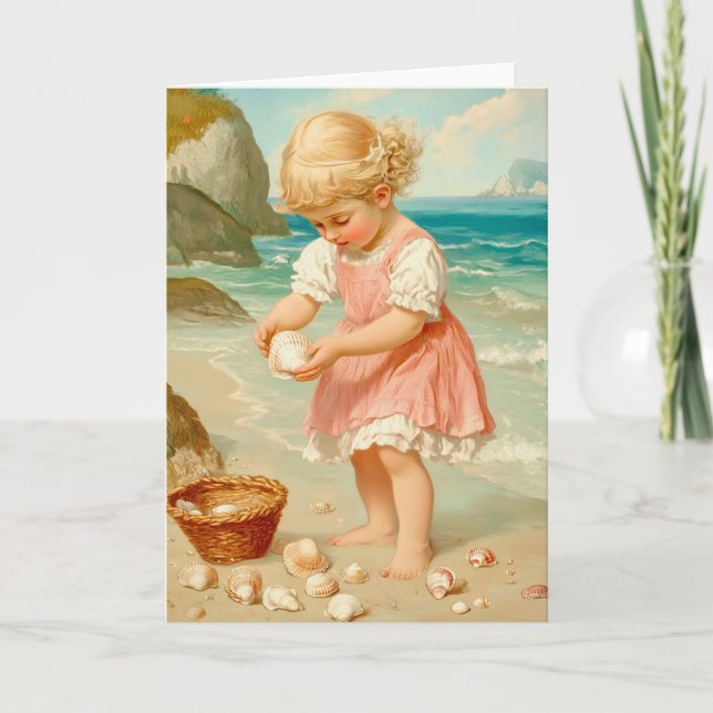 Carte Petit chercheur de trésors sur la plage (Devant)