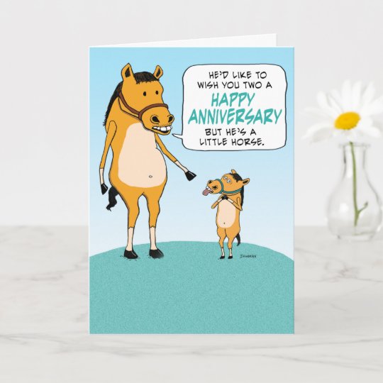 Carte Petit Cheval Mignon Et Drole Joyeux Anniversaire Zazzle Fr