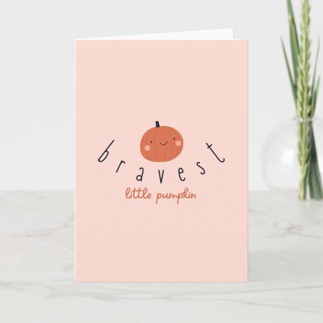 Carte petit citrouille le plus courageux cancer de l'enf (Devant)