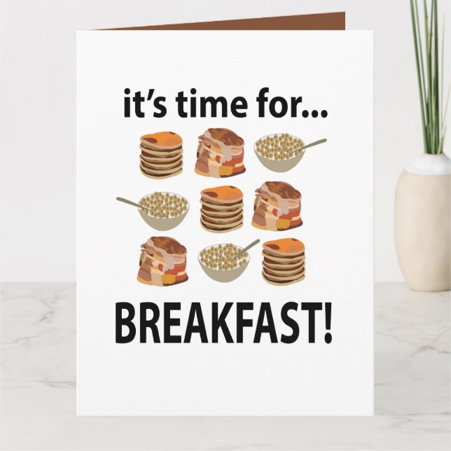 Carte Petit déjeuner C'est l'heure du petit déjeuner (Devant)