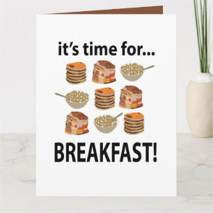 Carte Petit déjeuner Il est temps de prendre le petit dé