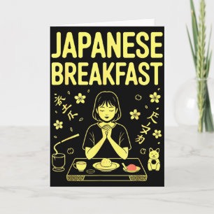 Carte Petit-déjeuner japonais Thé de riz miso matin zen