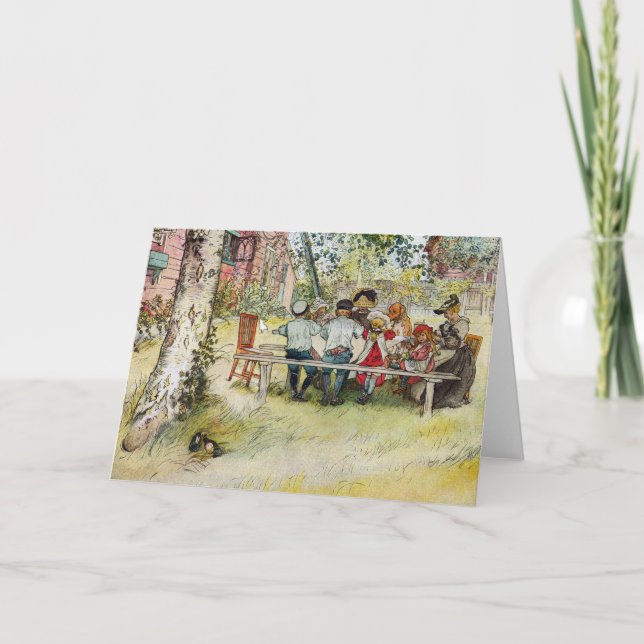 Carte Petit déjeuner sous le grand bouleau par Carl (Devant)