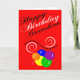 Carte petit-fils amusant