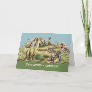Carte Petit-fils Anniversaire bébé Dinosaure Monde sembl