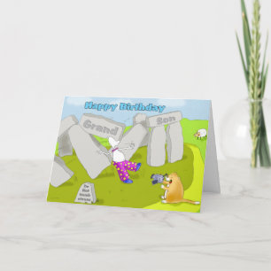 Carte petit-fils d'anniversaire de stonehenge