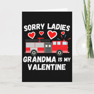 Carte Petit-fils de la Saint-Valentin mignon Camion de p