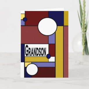 Carte Petit-fils - fête des pères heureuse !