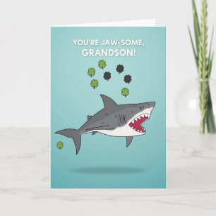 Carte Petit-Fils Motif Requin