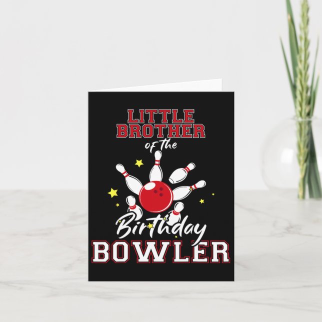 Carte Petit Frère Du Bowler Anniversaire Bowling (Devant)