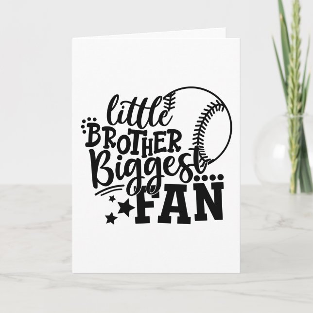 Carte Petit Frère Le Plus Grand Fan Baseball (Devant)