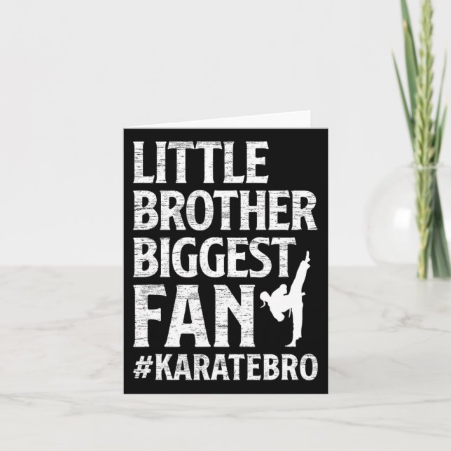 Carte Petit Frère Plus Grand Ventilateur Karate Bro Fier (Devant)