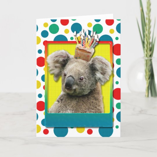 Carte Petit Gateau D Anniversaire Koala Zazzle Fr