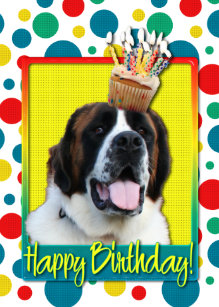 Invitations Faire Part Cartes Anniversaire St Bernard Zazzle Fr