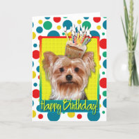 Petit gâteau d'anniversaire - Yorkshire Terrier
