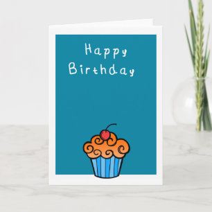 Carte Petit gâteau mignon de joyeux anniversaire