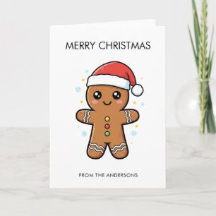 Carte Petit homme en pain d'épices avec le chapeau de No