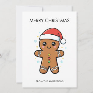Carte Petit homme en pain d'épices avec le chapeau de No