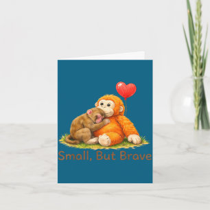 Carte Petit mais courageux mignon coup de poing singe am