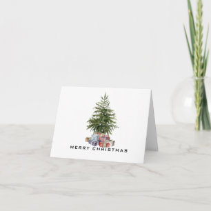Carte Petit Noël traditionnel Arbre de Noël Joyeux Noël