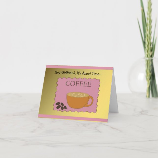Carte Petite amie, c'est l'heure du café (Devant)