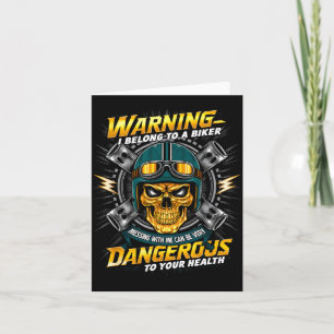 Carte Petite Amie Femme de Motard Je Appartiens à un Mot