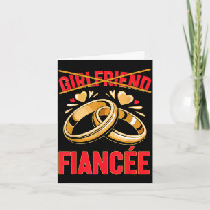 Carte Petite amie fiancée épouse mariée engagée fiançail