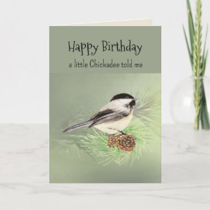 Carte Petite Chickadee Bird Personnalité Amusante Annive