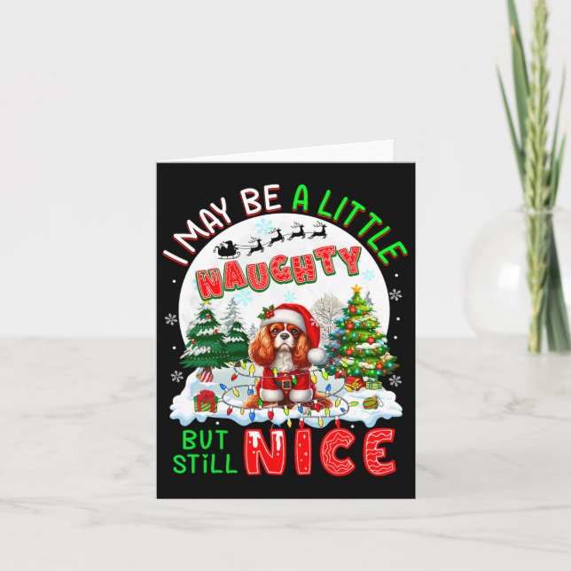 Carte Petite coquine mais Nice Noël Cavalier Roi Charles (Devant)
