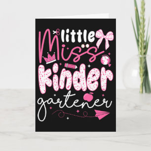 Carte Petite demoiselle coquette de maternelle retour à