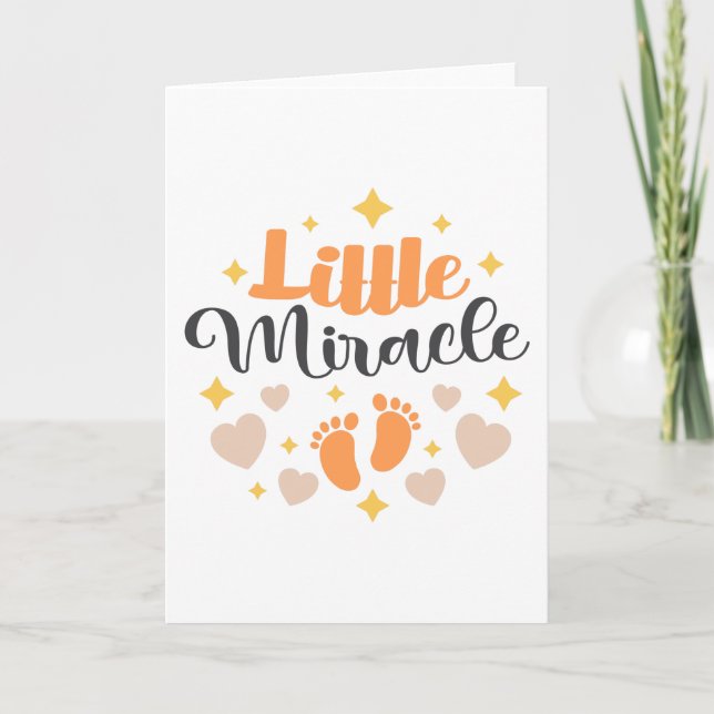 Carte Petite empreinte Miracle Baby (Devant)
