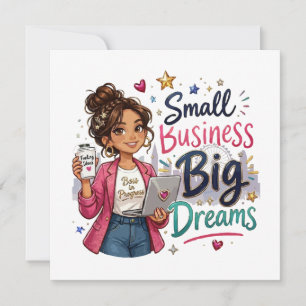 Carte Petite Entreprise Grands Rêves Entrepreneuriale Fi