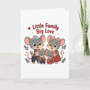 Carte Petite Famille Grand Amour Souris Mignonne