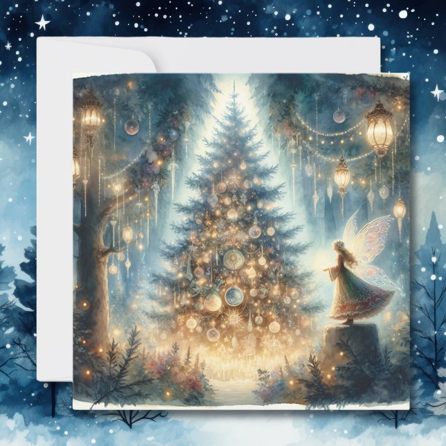 Carte Petite fée de Noël dans une forêt enchantée (Créateur téléchargé)