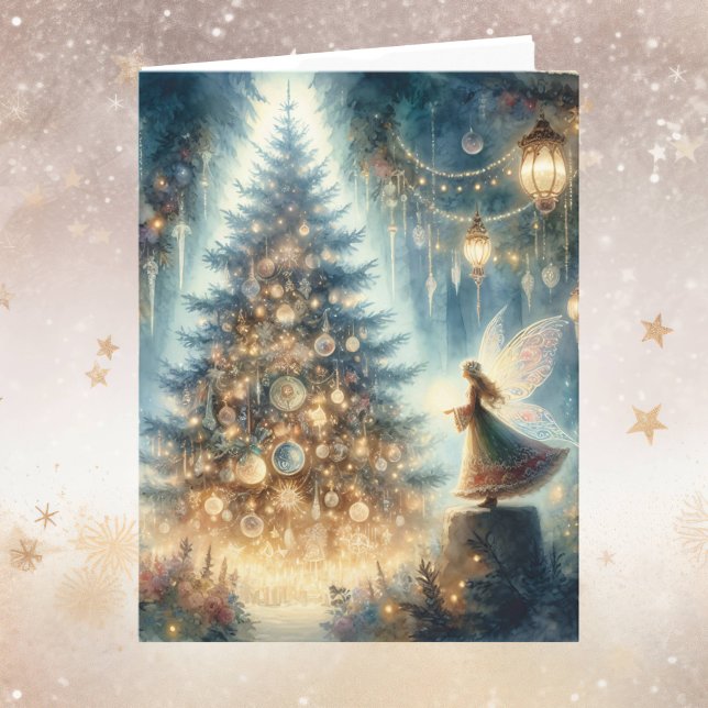 Carte Petite fée de Noël dans une forêt enchantée (Créateur téléchargé)
