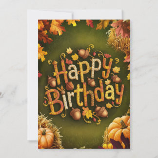 Carte Petite feuille d'érable automne automne heureux an