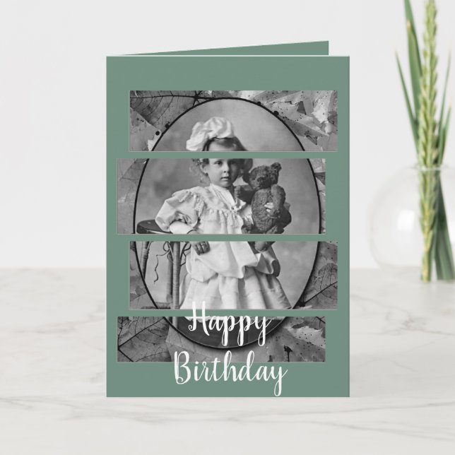 CARTE PETITE FILLE ADORABLE AVEC TEDDY BEAR DOLL 1900 (Devant)