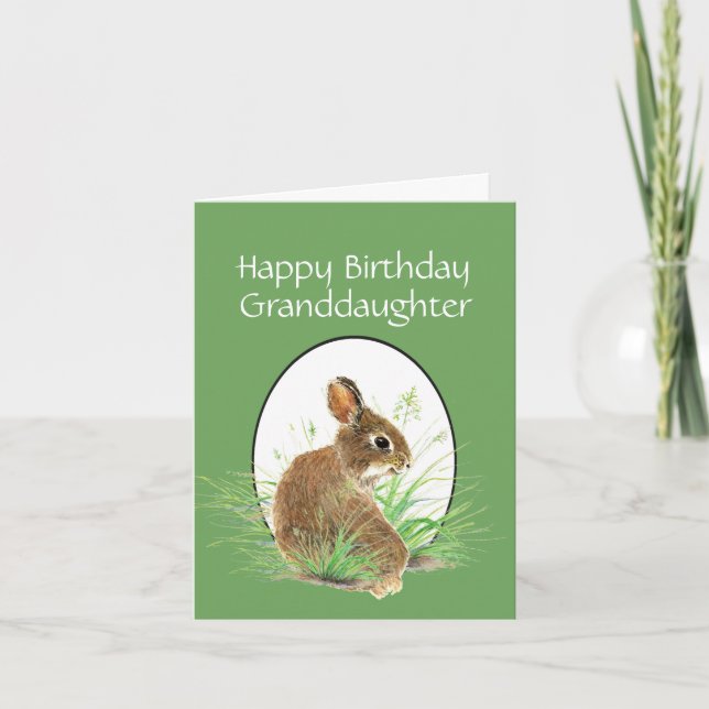 Carte Petite-fille Anniversaire Bunny Love Grand-mère Gr (Devant)